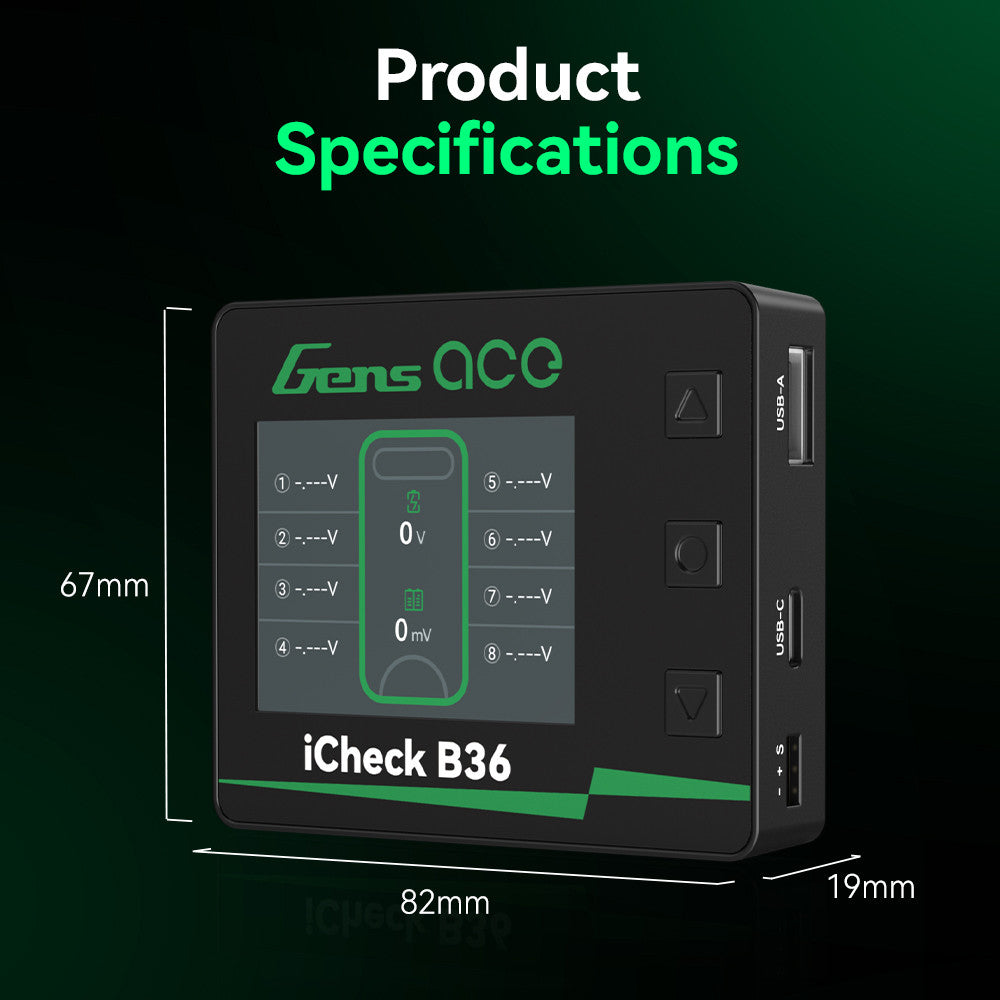 Gens Ace iCheck B36 | Smart RC Battery Checker