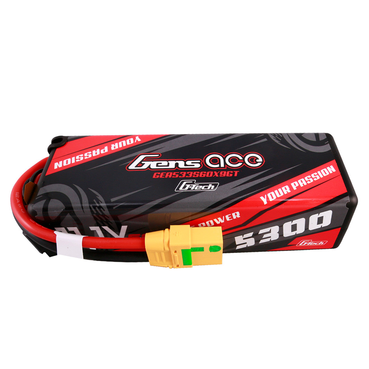 Gens Ace 5300mAh 11.1V 60C 3S1P Hard Case G-Tech Lipo Battery 15# With XT90-S Anti-Spark Plug