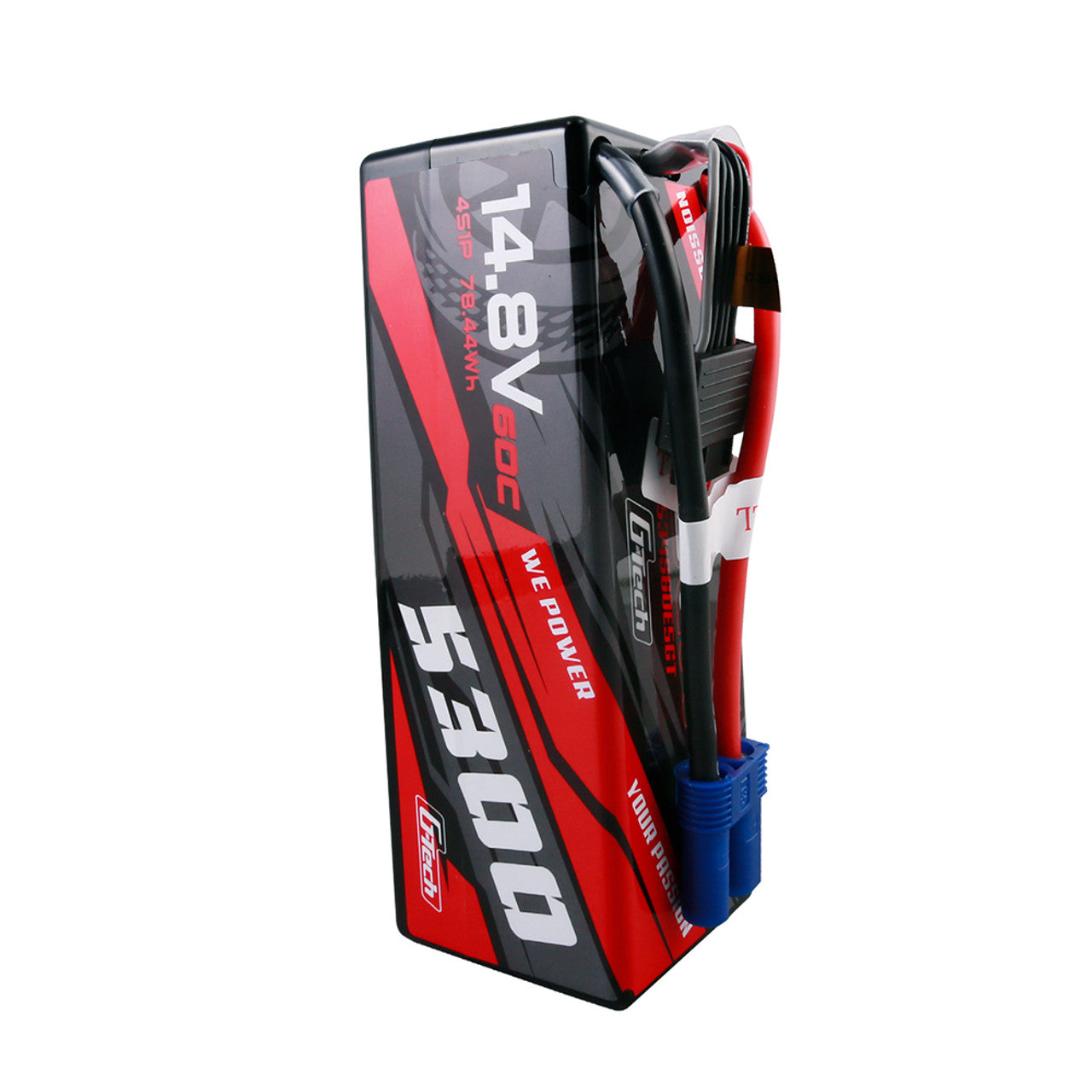 Gens Ace 5300mAh 4S 60C 14.8V HardCase G-Tech Lipo Battery14# With EC5 Plug