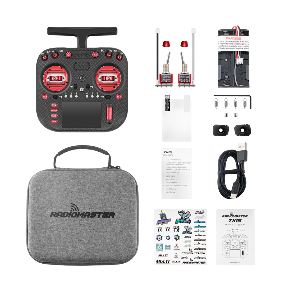 RadioMaster TX15 Max Radio Controller ELRS 2.4GHz with AG02 Gimbals