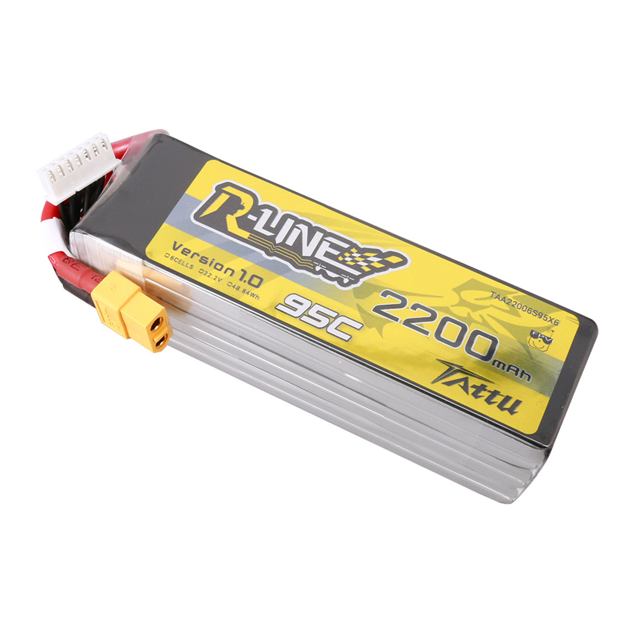 Tattu 2200mah 6S 95C 22.2V R-Line Lipo Battery With XT60 Plug For 7" Quad