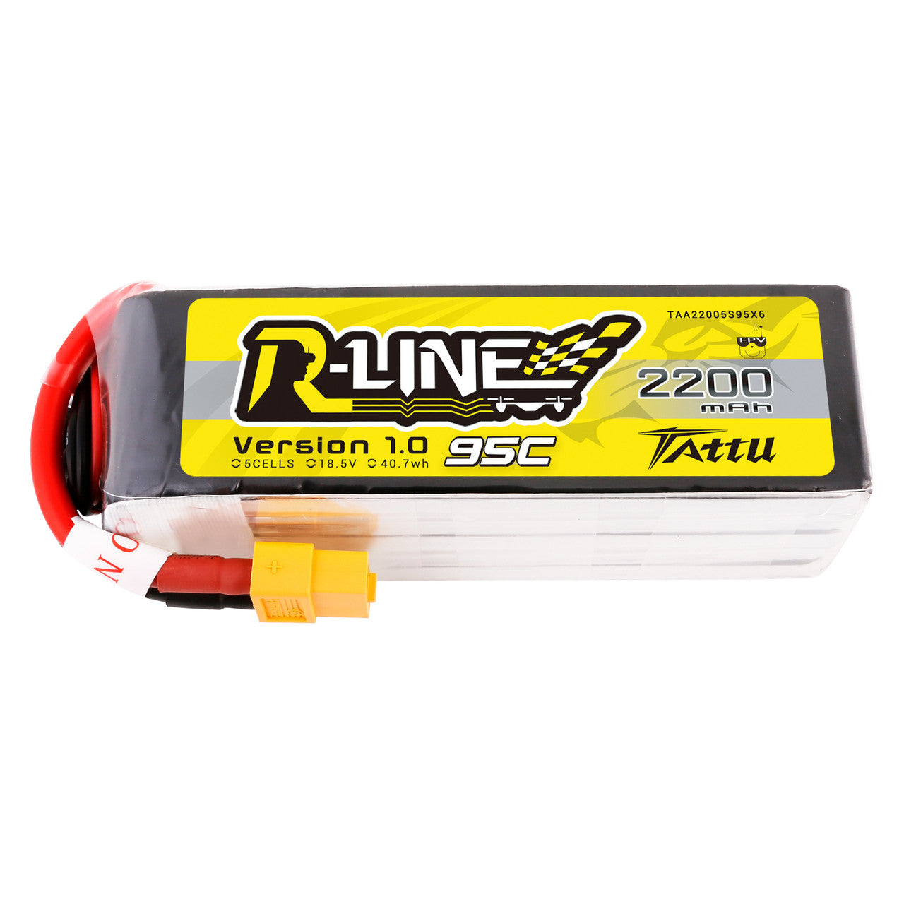 Tattu 2200mah 5S 95C 18.5V R-Line Lipo Battery With XT60 Plug For 7" Quad
