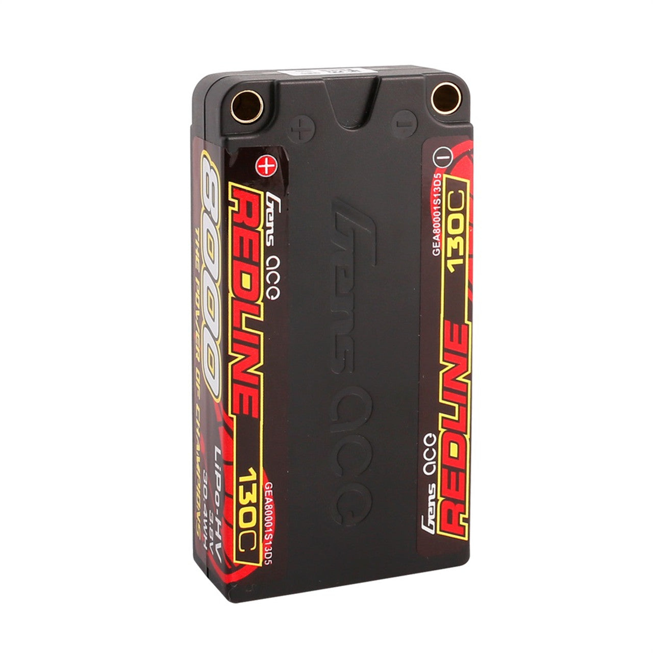 Gens ace Redline Series 8000mAh 3.8V 130C 1S2P HardCase 65# HV Lipo Battery with 5.0mm bullet LCG