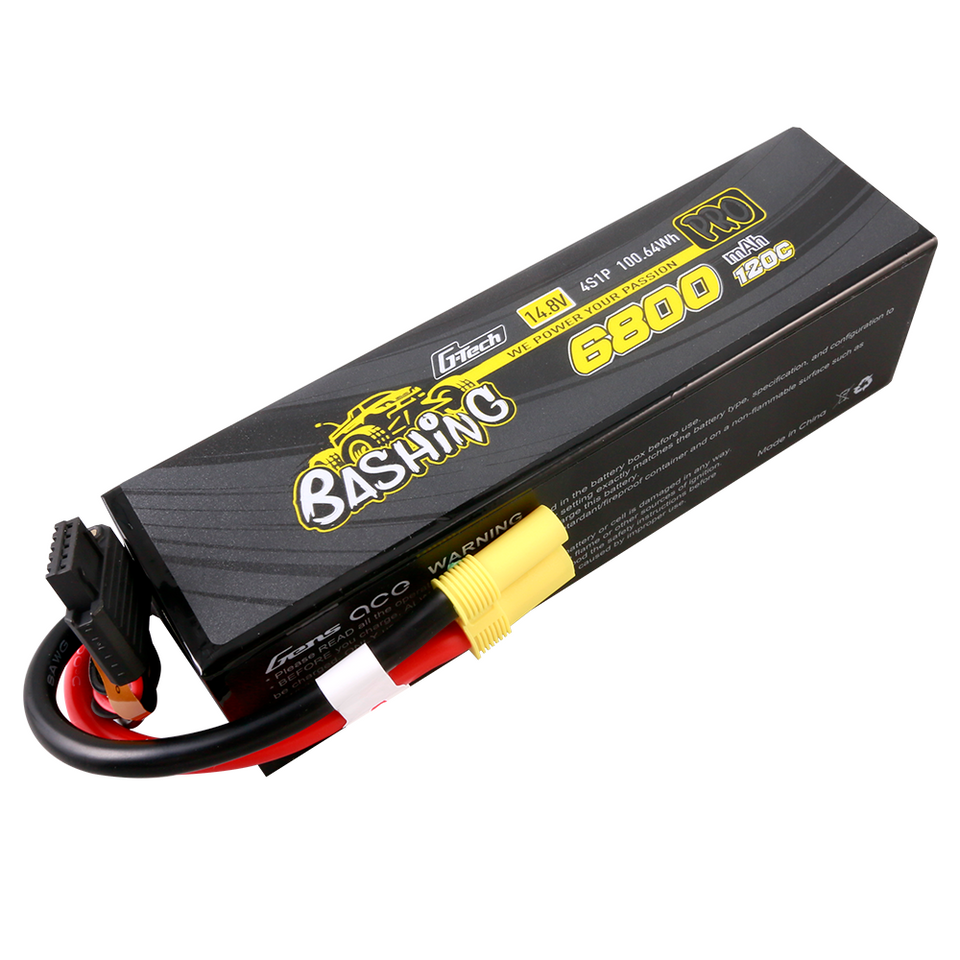Gens Ace 6800mAh 4S 120C 14.8V G-Tech Bashing Series Lipo Battery Pack With EC5 Plug