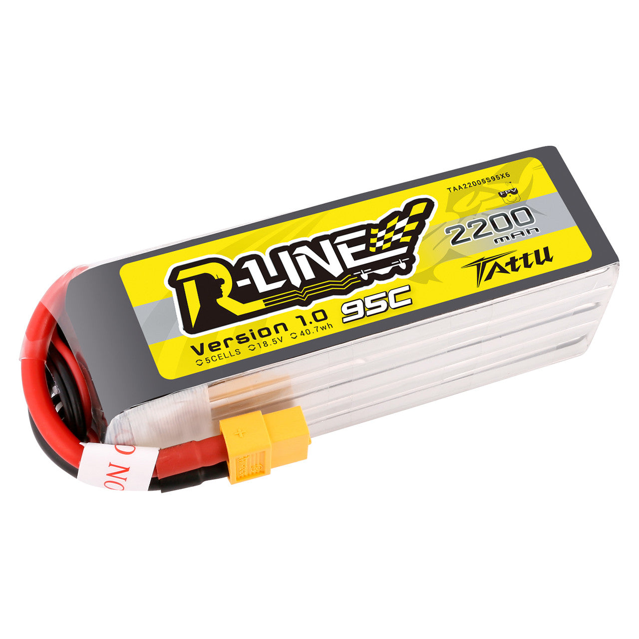 Tattu 2200mah 5S 95C 18.5V R-Line Lipo Battery With XT60 Plug For 7" Quad