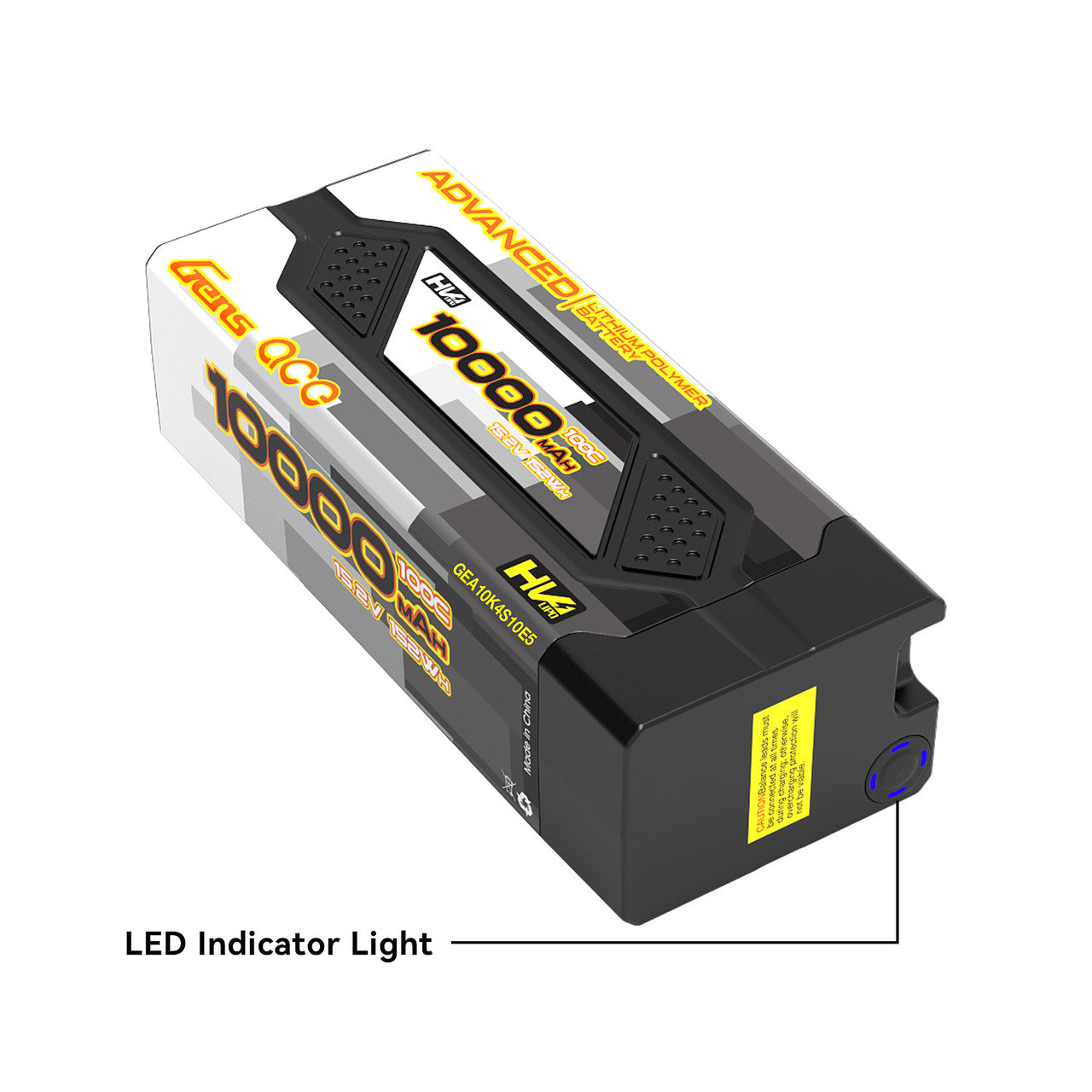 Gens Ace Advanced 10000mAh 15.2V 100C 4S2P HardCase Lipo Battery Pack 61# With EC5 Plug