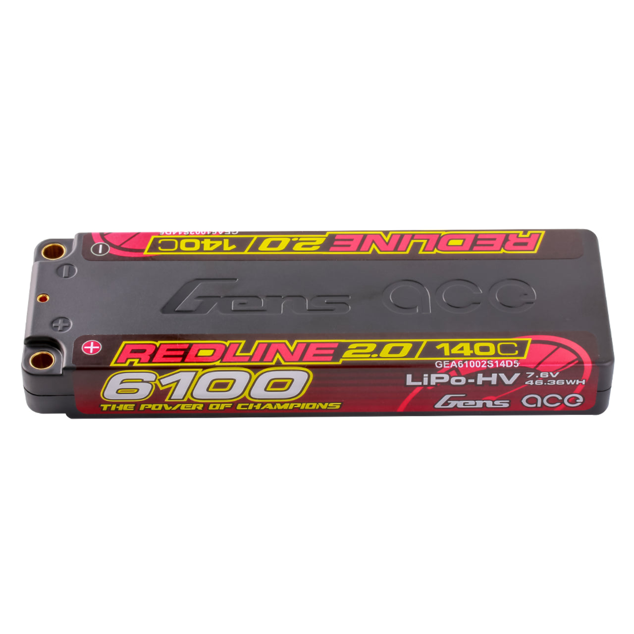 Gens Ace 6100mAh 2S1P 140C 7.6V HardCase HV Redline 2.0 Series Lipo Battery