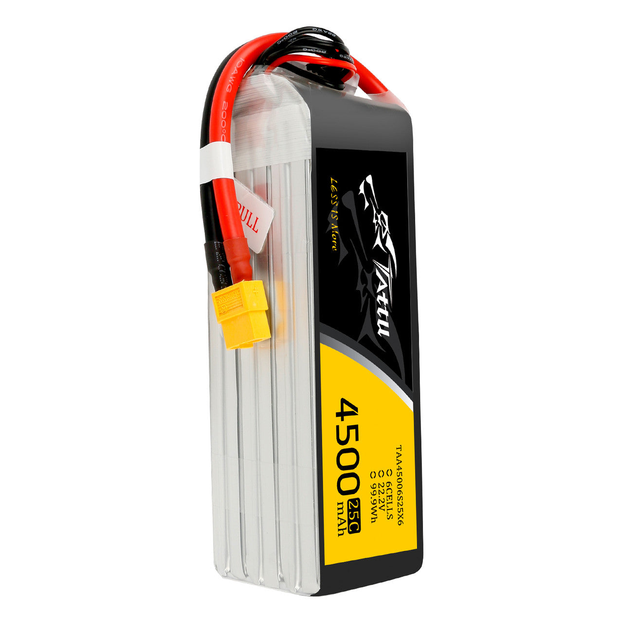 Tattu 4500mAh 6s 25C 22.2V Lipo Battery Pack with XT60 Plug