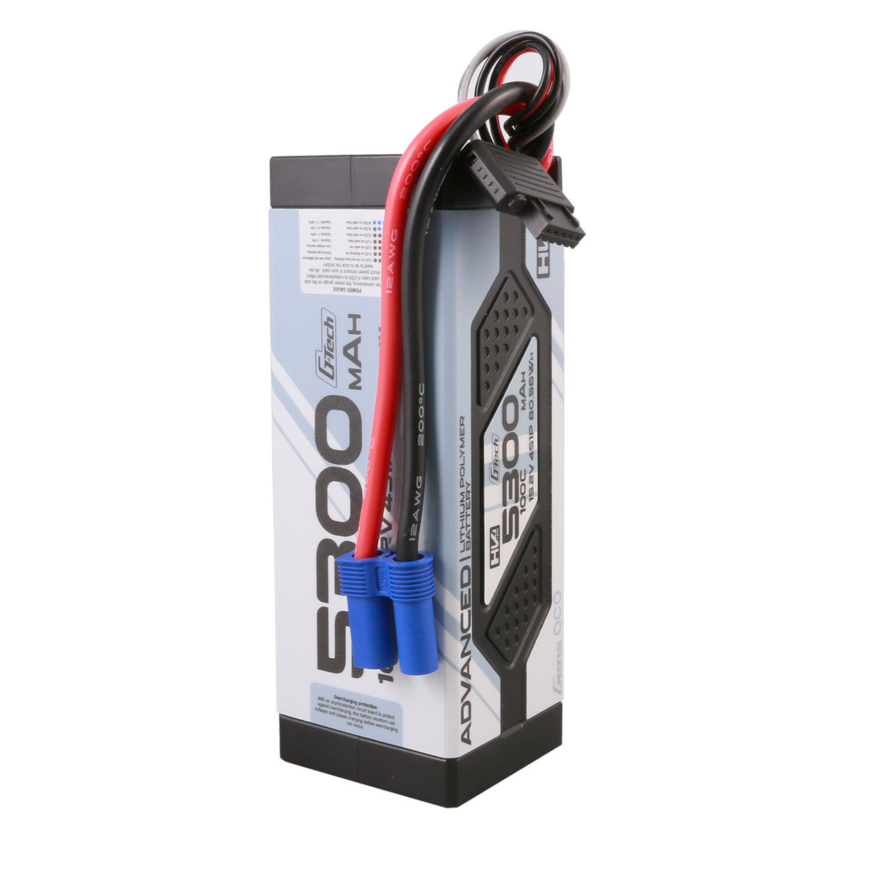 Gens Ace 5300mAh 4S 15.2V 100C High Voltage G-Tech Lipo Battery Pack With EC5 Plug