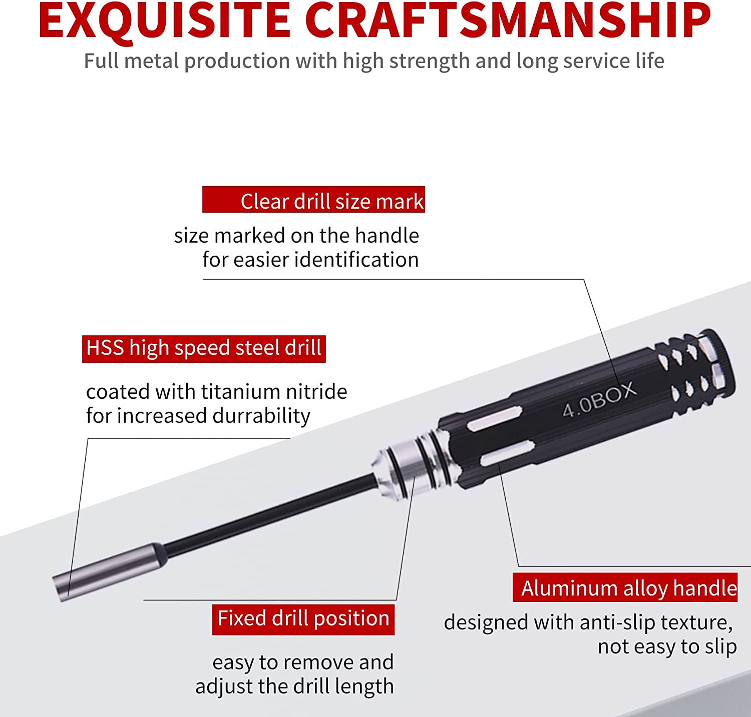 Hex Nut Driver Set 4.0MM, 5.5MM, 7.0MM, 8.0MM 4 pcs