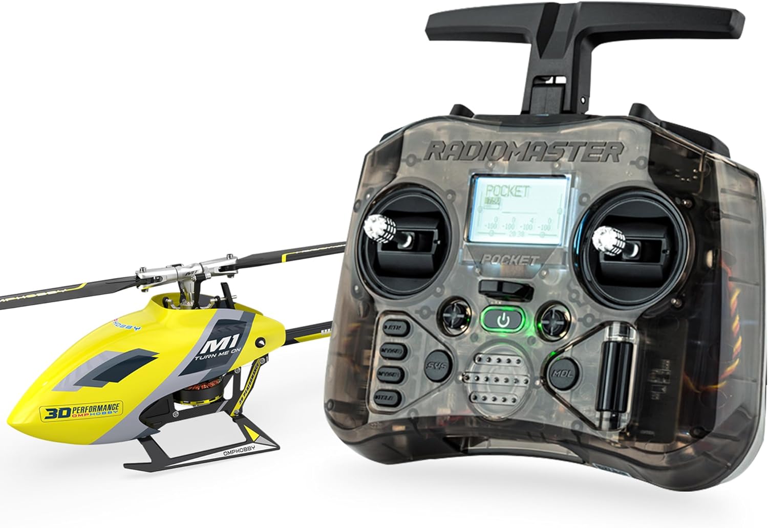 OMPHobby M1 EVO RC Helicopter RTF with Pocket Radio