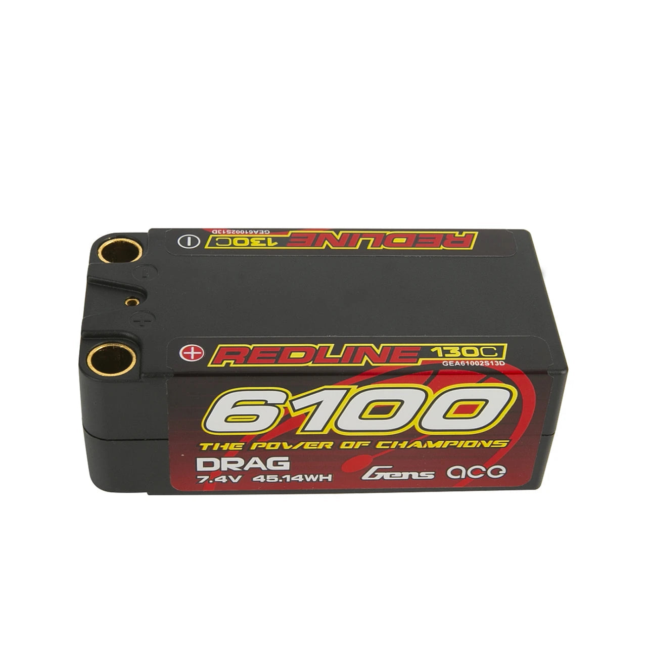 Gens ace Redline Drag racing Series 6100mAh 7.4V 130C 2S2P HardCase Shorty Lipo Battery