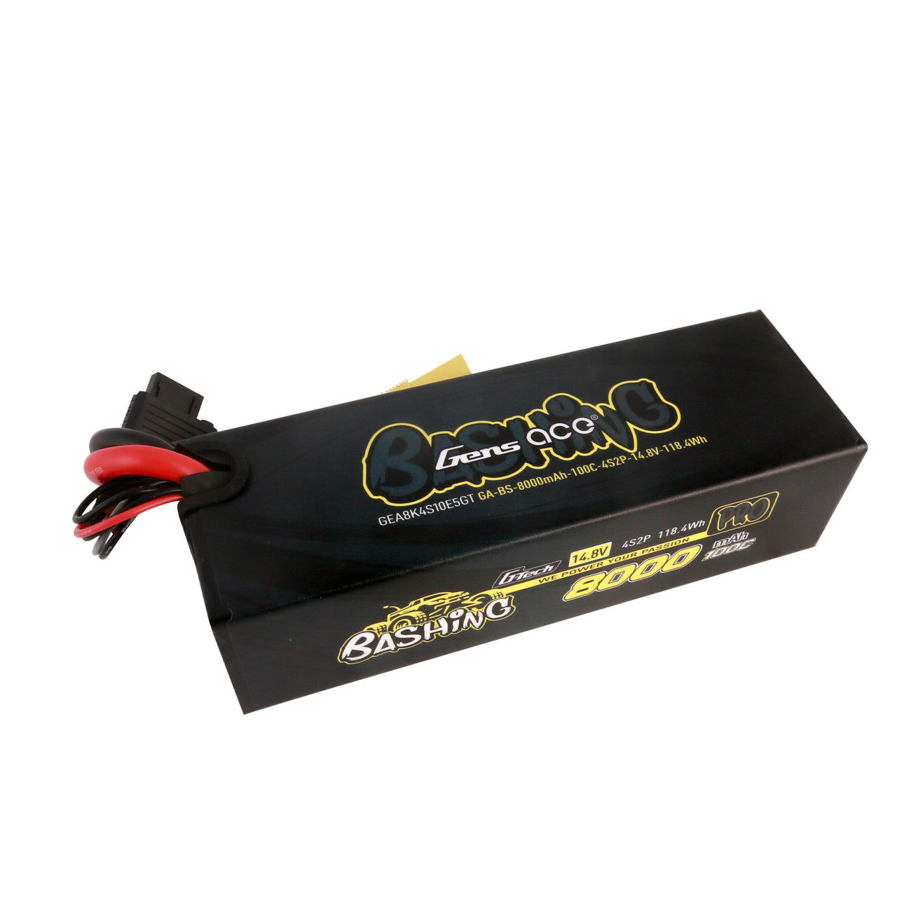 Gens Ace 4S2P 8000mah 100C 14.8v Bashing Pro G-Tech Lipo Battery Pack With EC5 Plug