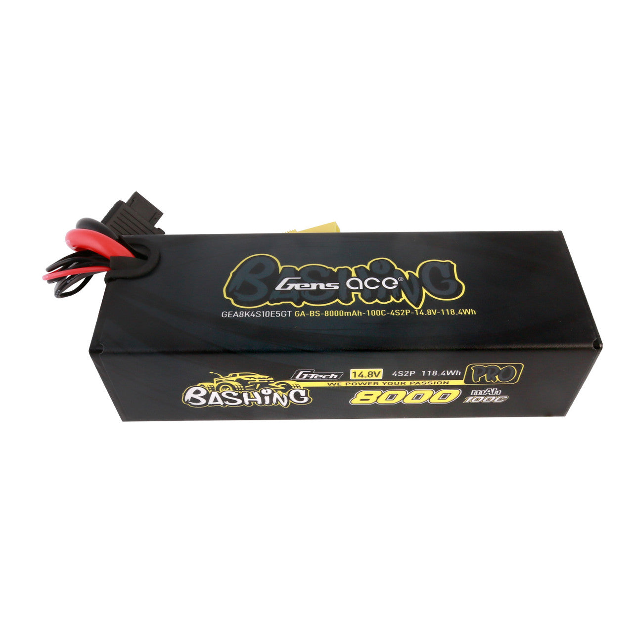 Gens Ace 4S2P 8000mah 100C 14.8v Bashing Pro G-Tech Lipo Battery Pack With EC5 Plug