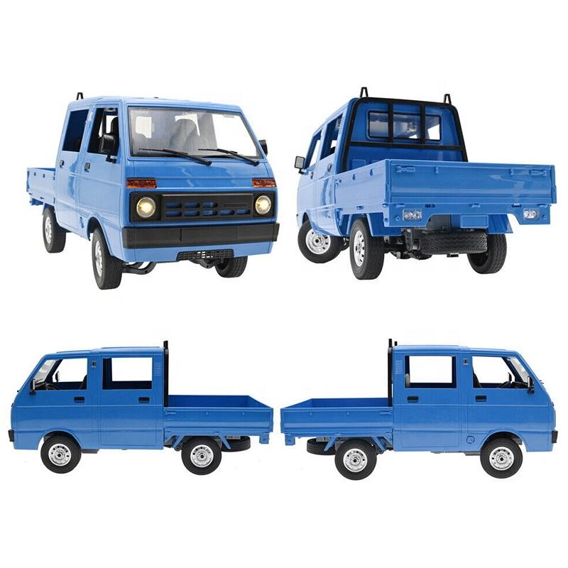 Blue WPL 1/10 2.4G Cargo Carry Twin Cab Climbing Radio Control Hijet Car RC Kei Drift Truck