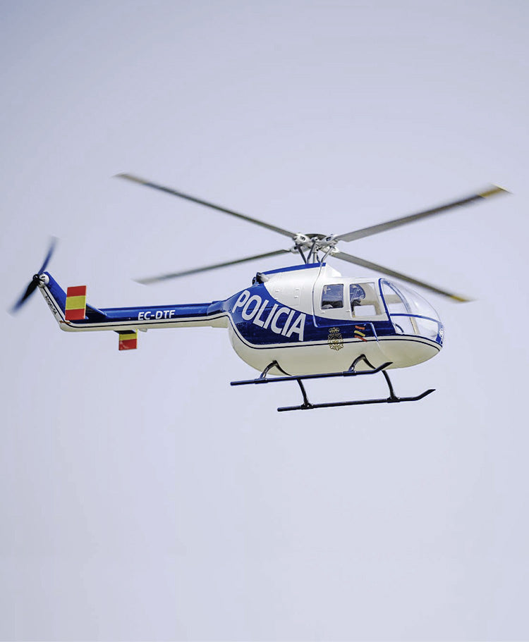 Flywing BO-105 Policia GPS Stabilized 6CH RC Scale helicopter 450L size RTF