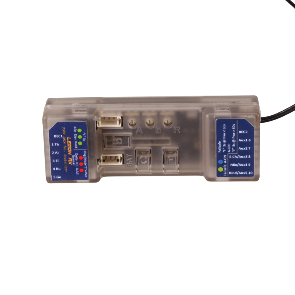 Lemon Rx DSMP 10-Channel Telemetry Stabilizer XT60 Energy Meter DSMX DSM2 Compatible