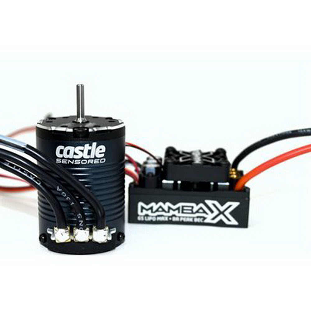 Castle Creations Mamba X Sensored 25.2V WP ESC and 1406 1900KV Sensored Crawler Combo