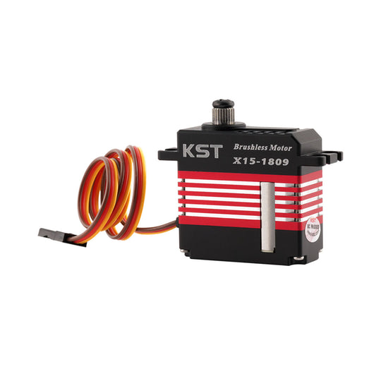 KST X15-1809 V8.0 Digital Metal Gear Brushless Swash Plate Cyclic Servo 24.47kg.cm 0.07sec for RC Helicopters