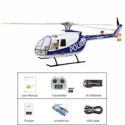 Flywing BO-105 Policia GPS Stabilized 6CH RC Scale helicopter 450L size RTF