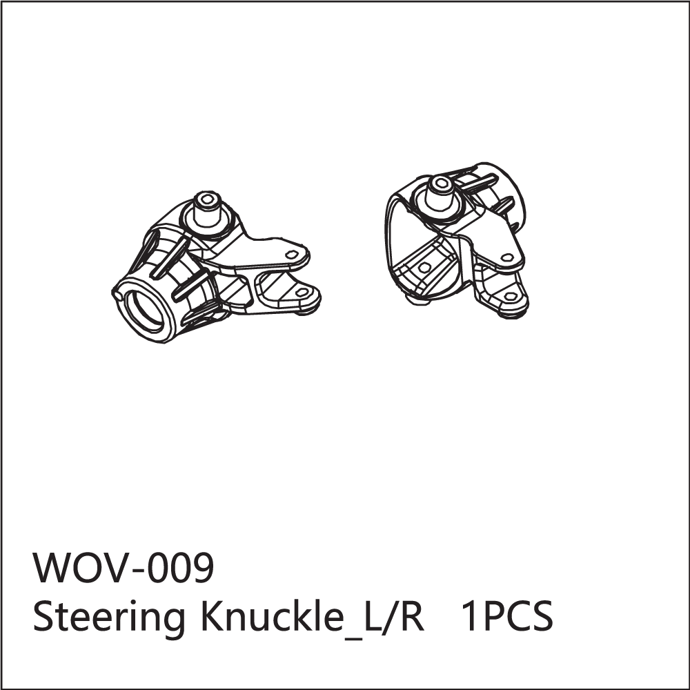 WOV-009 Wov Racing Steering Knuckle Left & Right Set