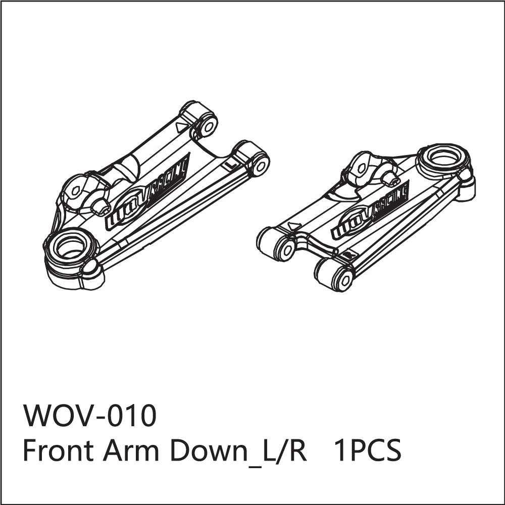 WOV-010 Wov Racing Front Lower Arm Left & Right Set