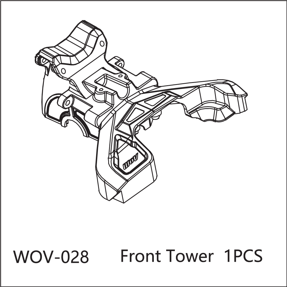 WOV-028 Wov Racing Front Upper Chassis Cover