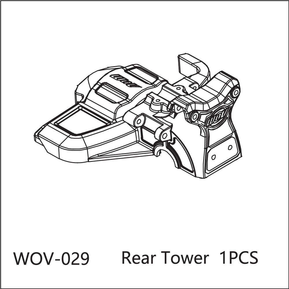 WOV-029 Wov Racing Rear Upper Chassis Cover