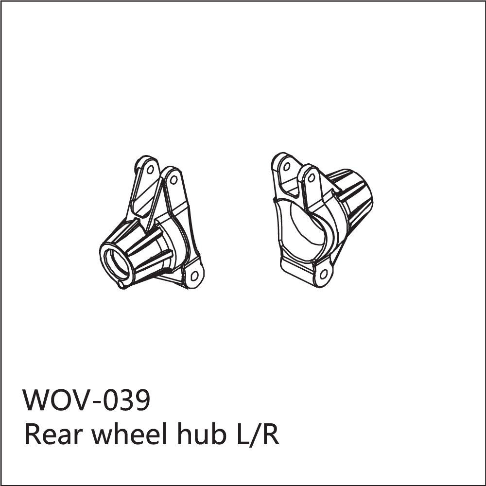 WOV-039 Wov Racing Rear Wheel Hub Left & Right Set