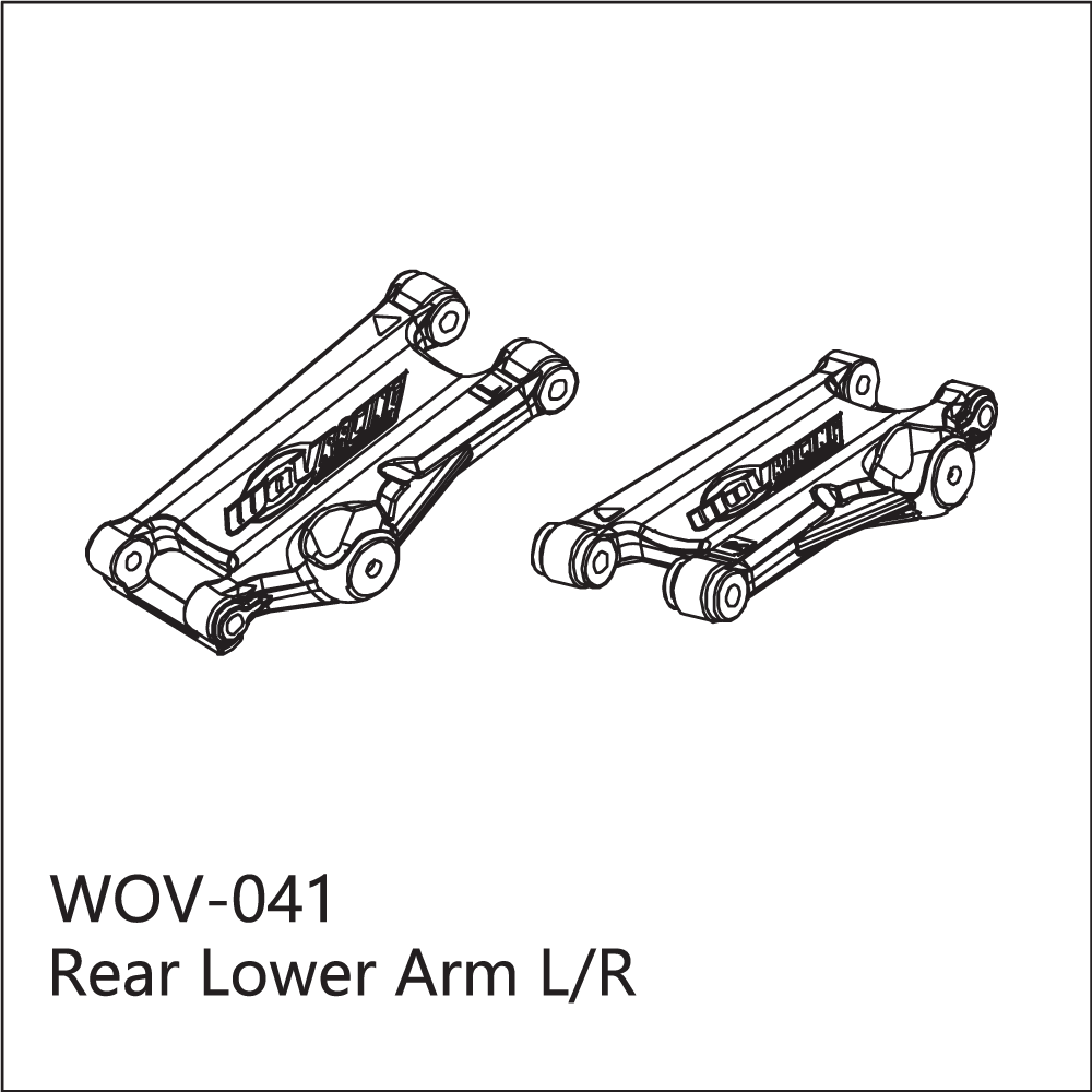 WOV-041 Wov Racing Rear Lower Arms Left & Right Set