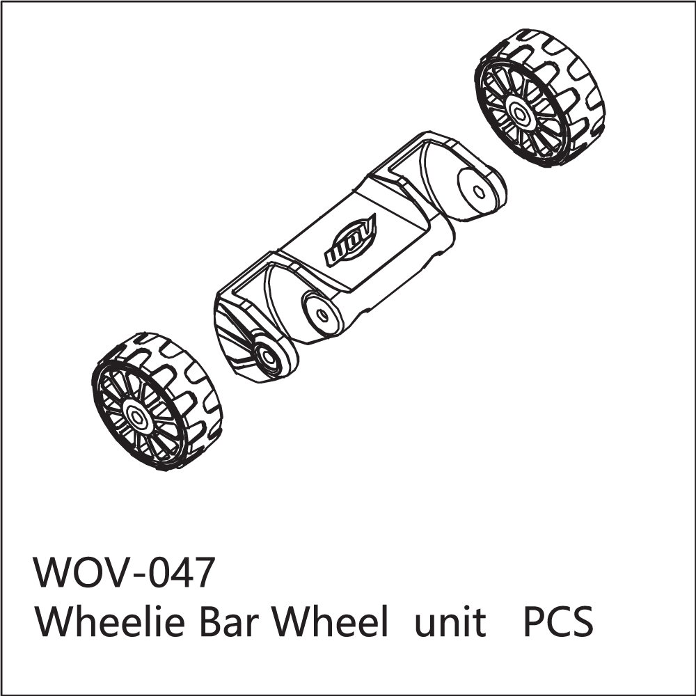 WOV-047 Wov Racing Wheelie Bar Assembly