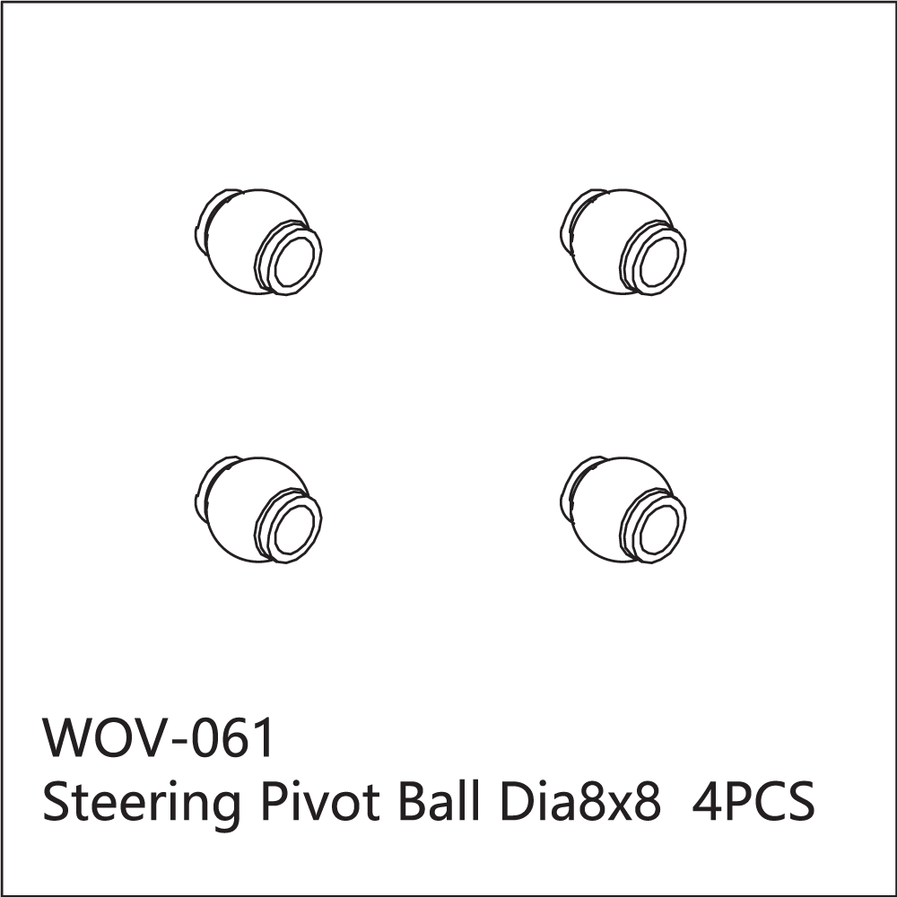 WOV-061 Wov Racing Steering Pivot Ball Š8x8mm