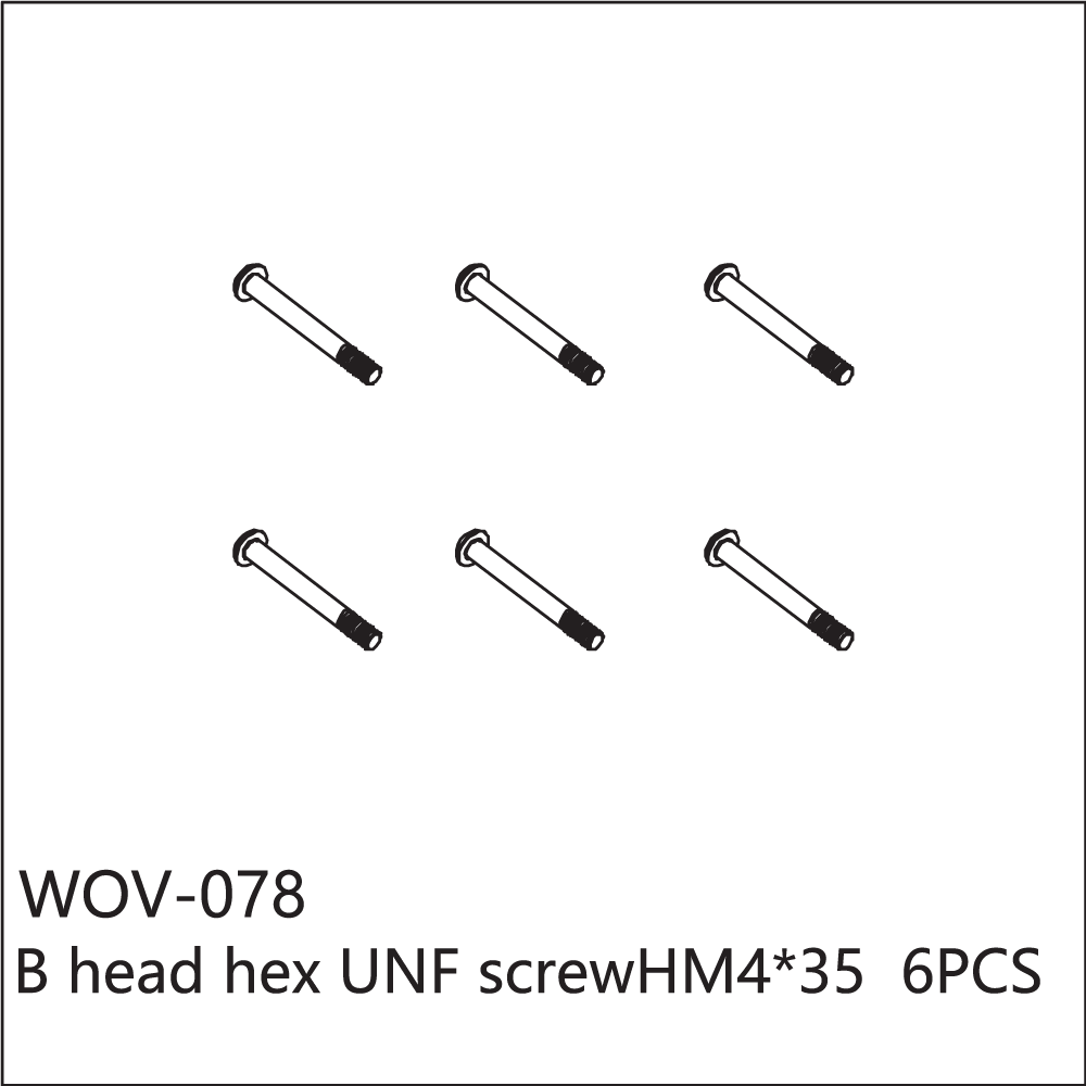WOV-078 Wov Racing Button Head Hex Screw M4x35mm