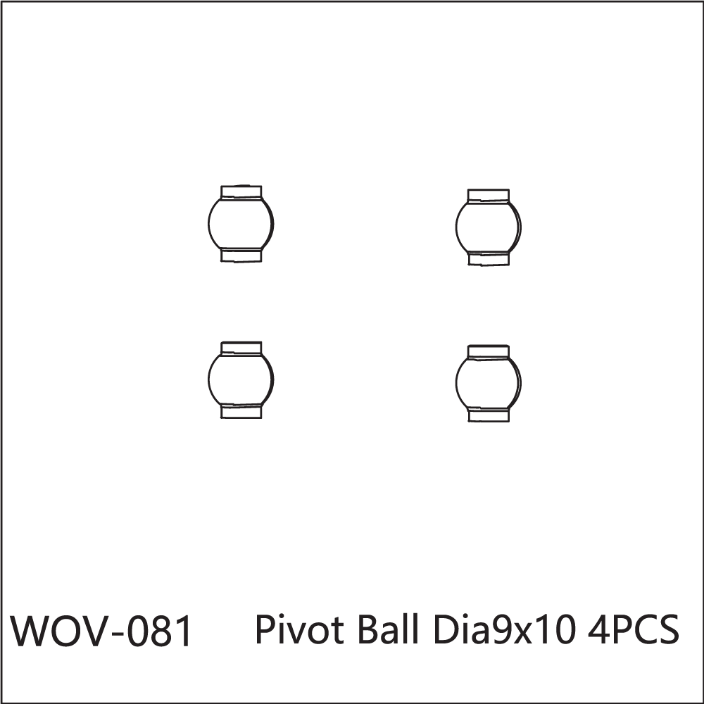 WOV-081 Wov Racing Pivot Ball Š9x10mm