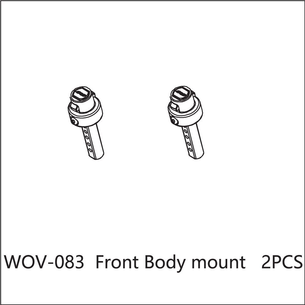 WOV-083 Wov Racing Front Body Post 2PCS