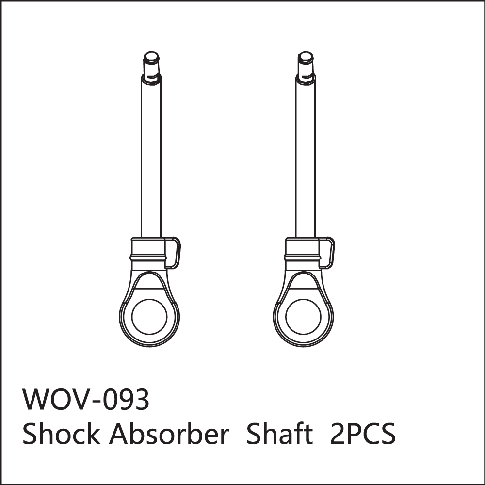 WOV-093 Wov Racing Shock Shaft with Rod End 2PCS