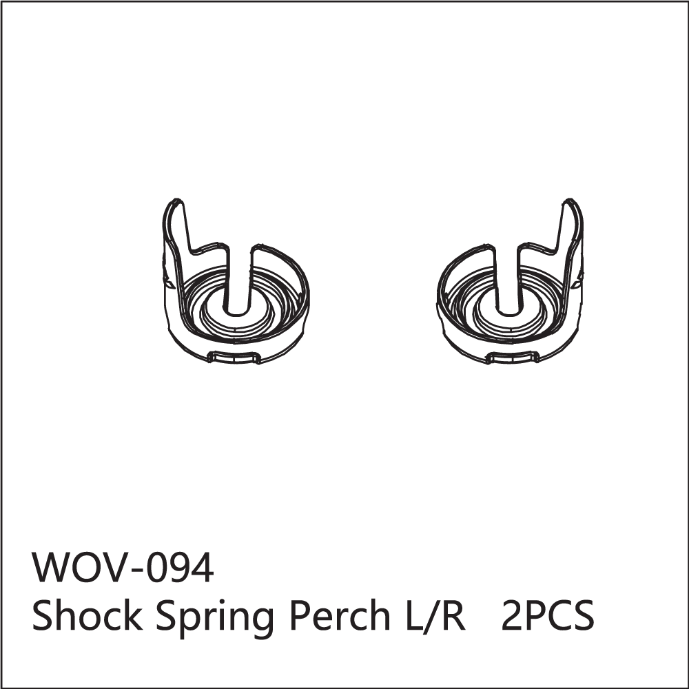 WOV-094 Wov Racing Lower Shock Spring Perch Left & Right Set 2PCS