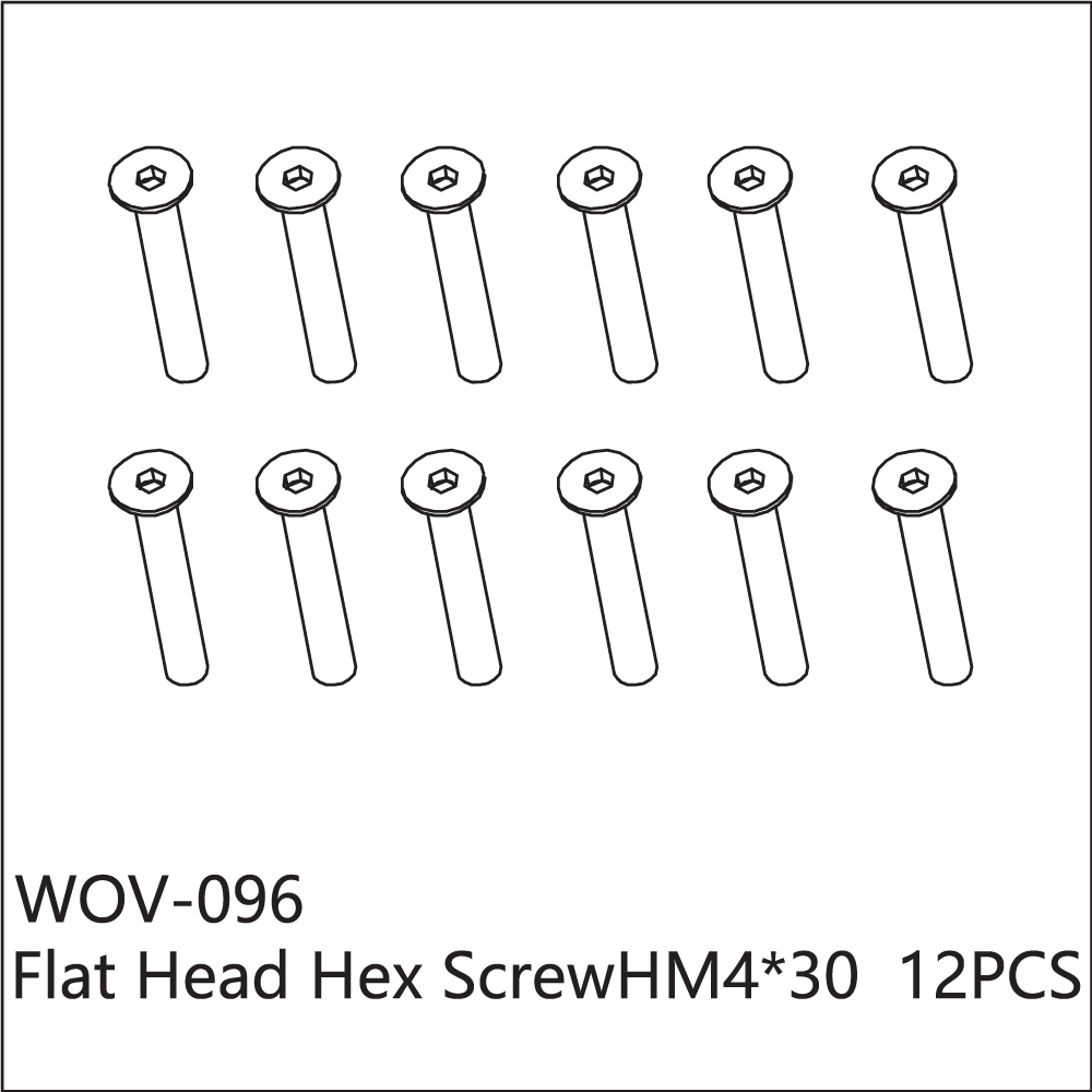 WOV-096 Wov Racing Counter Sunk Hex Screw M4x30mm