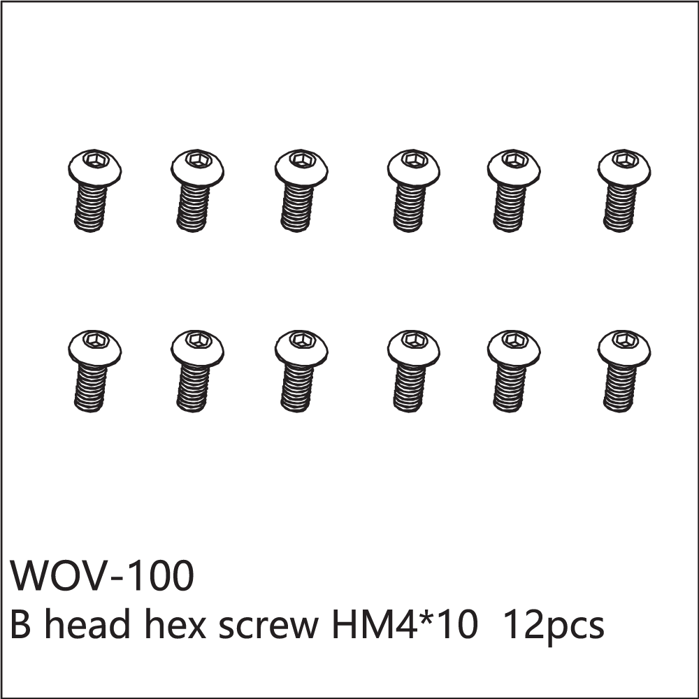 WOV-100 Wov Racing Button Head Hex Screw M4x10mm