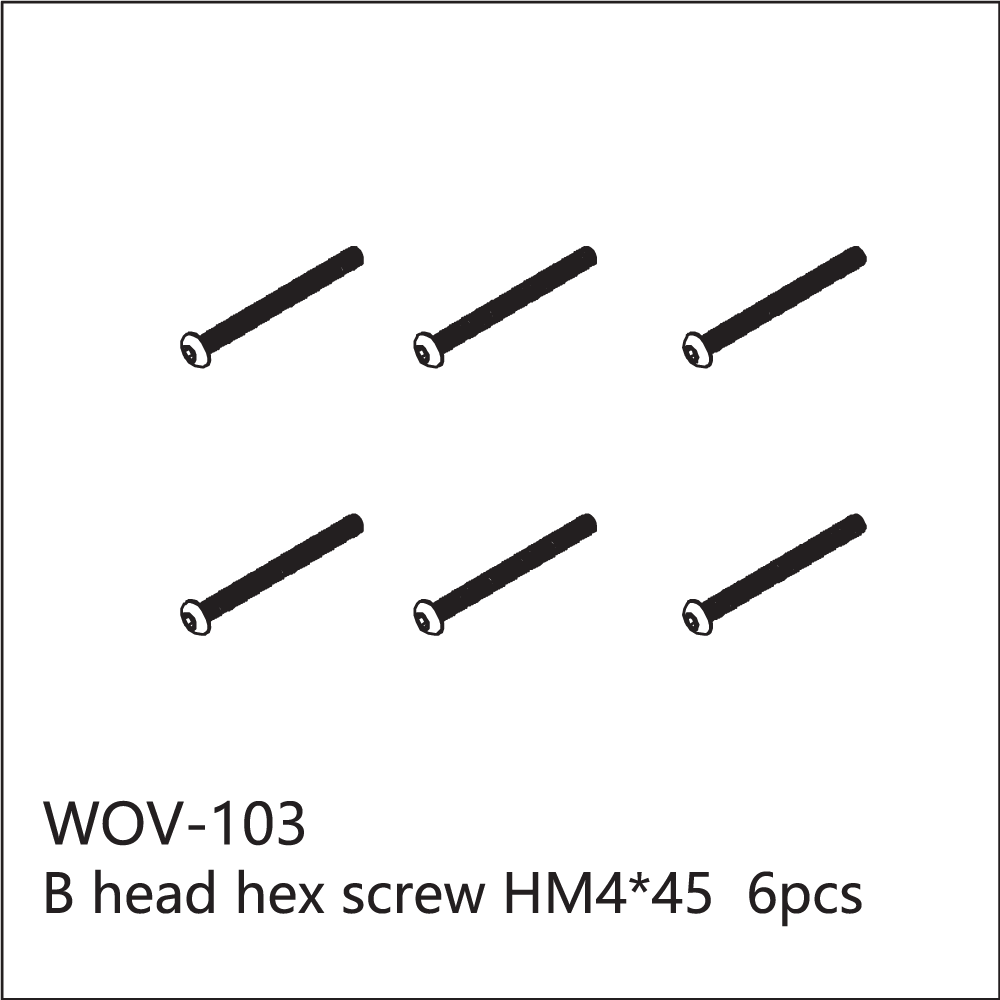 WOV-103 Wov Racing Button Head Hex Screw M4x45mm