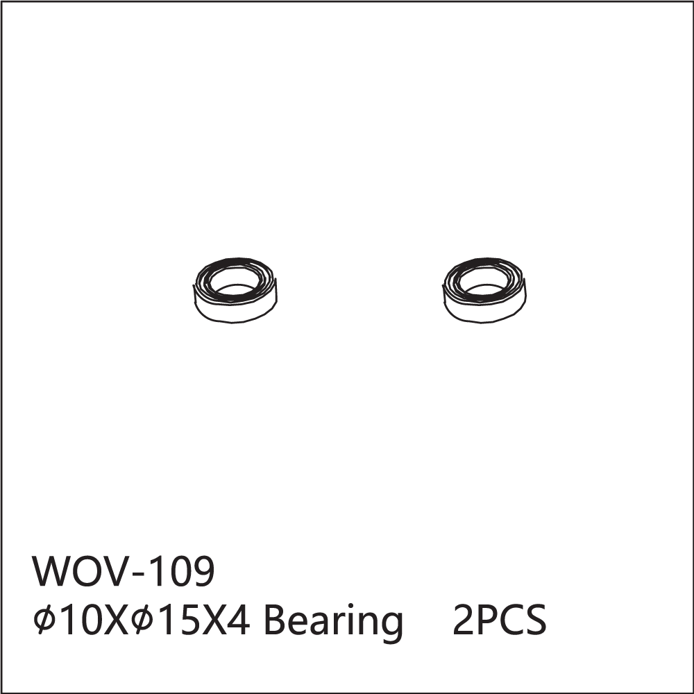 WOV-109 Wov Racing 10X15X4 Bearings 2PCS