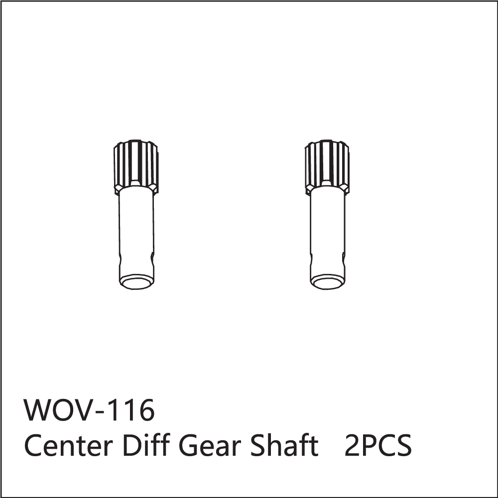 WOV-116 Wov Racing Center Differential Output Shaft 2pcs