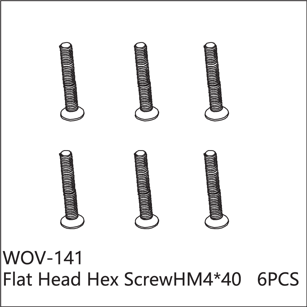 WOV-141 Wov Racing Counter Sunk Hex Screw M4x18mm