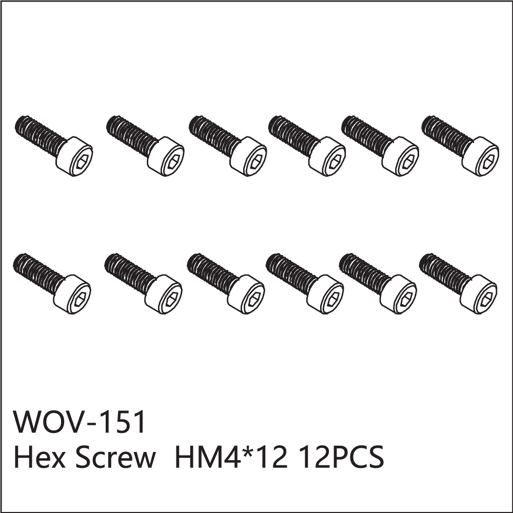 WOV-151 Wov Racing Hex Screw M4x12
