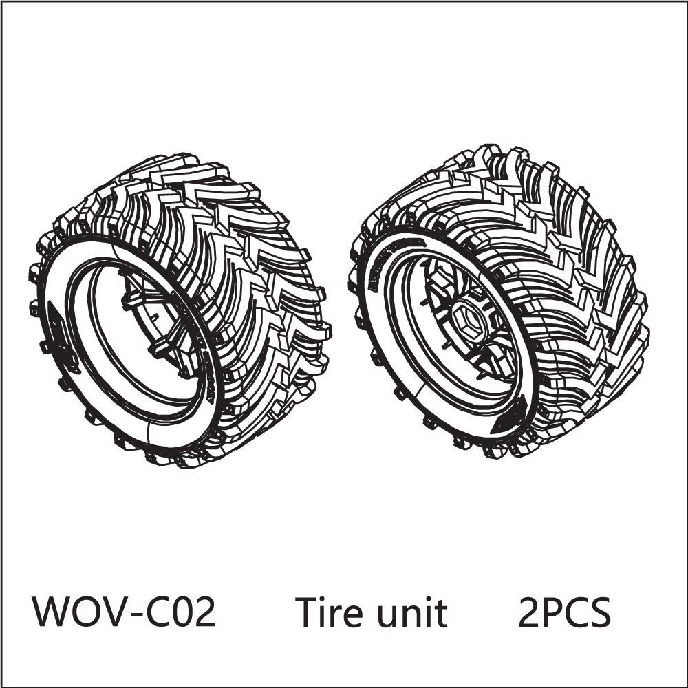 WOV-V02 Wov Racing Premounted Tire and Wheel Assembly