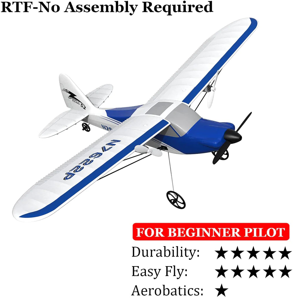 VOLANTEX RC Sport Cub S2 RC Plane with Gyro Stabilization System Ready to Fly for Beginners 2-CH Remote Control Airplane RTF (762-2)