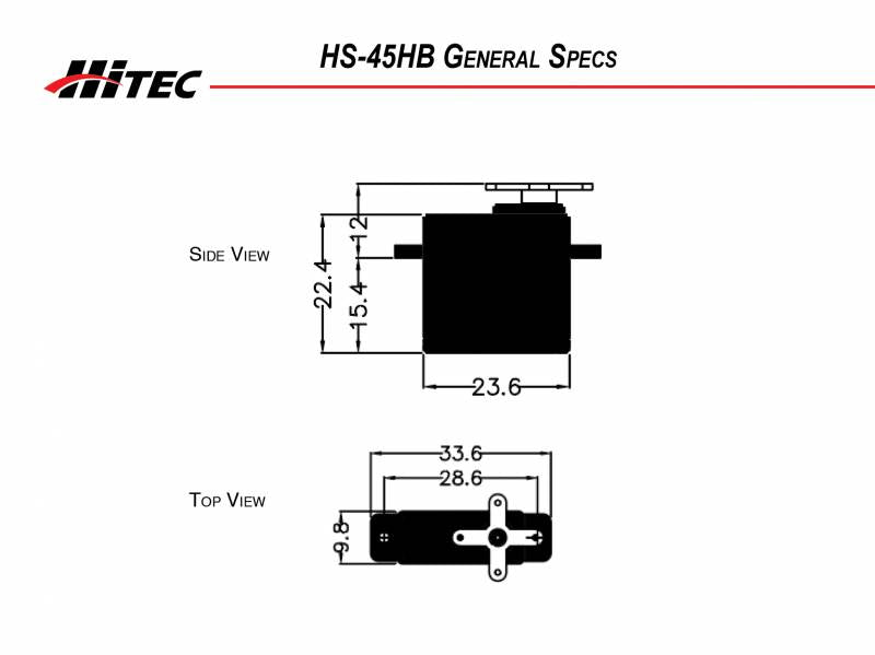 Hitec HS-45HB Sub-Micro Analog Premium Feather Karbonite Gear Servo