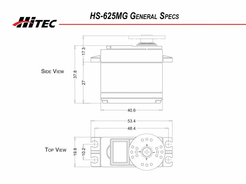 Hitec HS-625MG High Speed, Metal Gear Premium Sport Servo