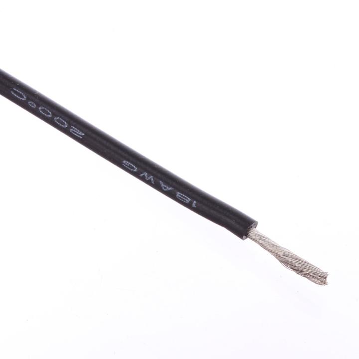 18 AWG Bulk Roll Silicone Wire Priced for Per Foot - Black
