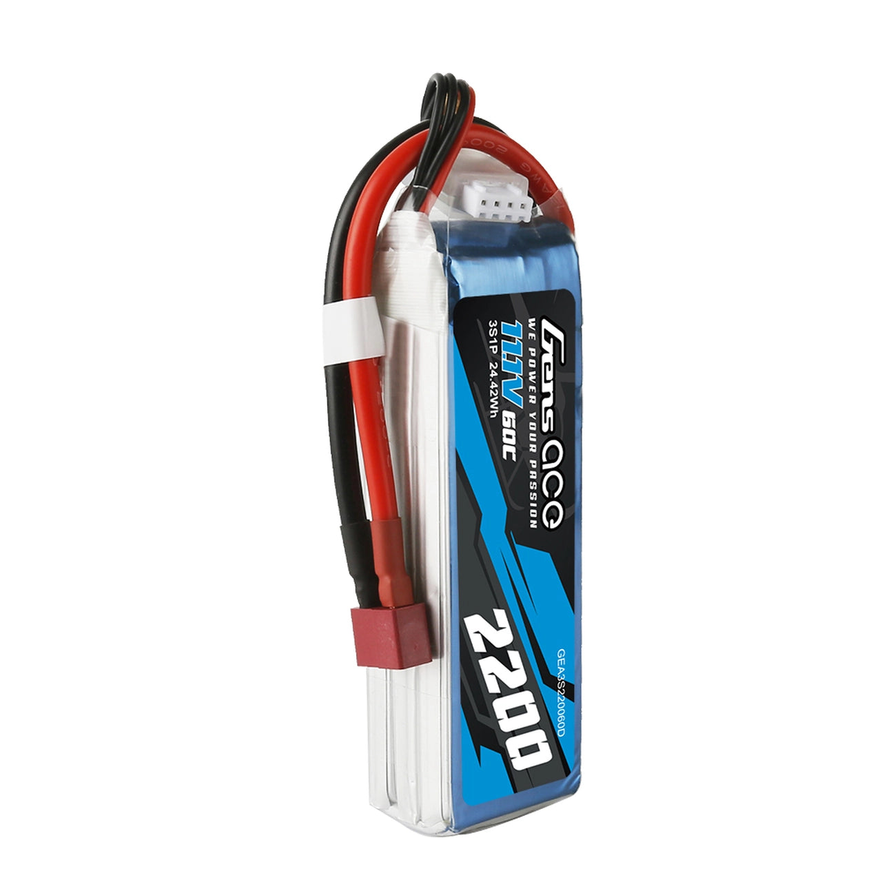 Gens ace 2200mAh 3S 60C 11.1V G-Tech Lipo Battery Pack with Deans Plug
